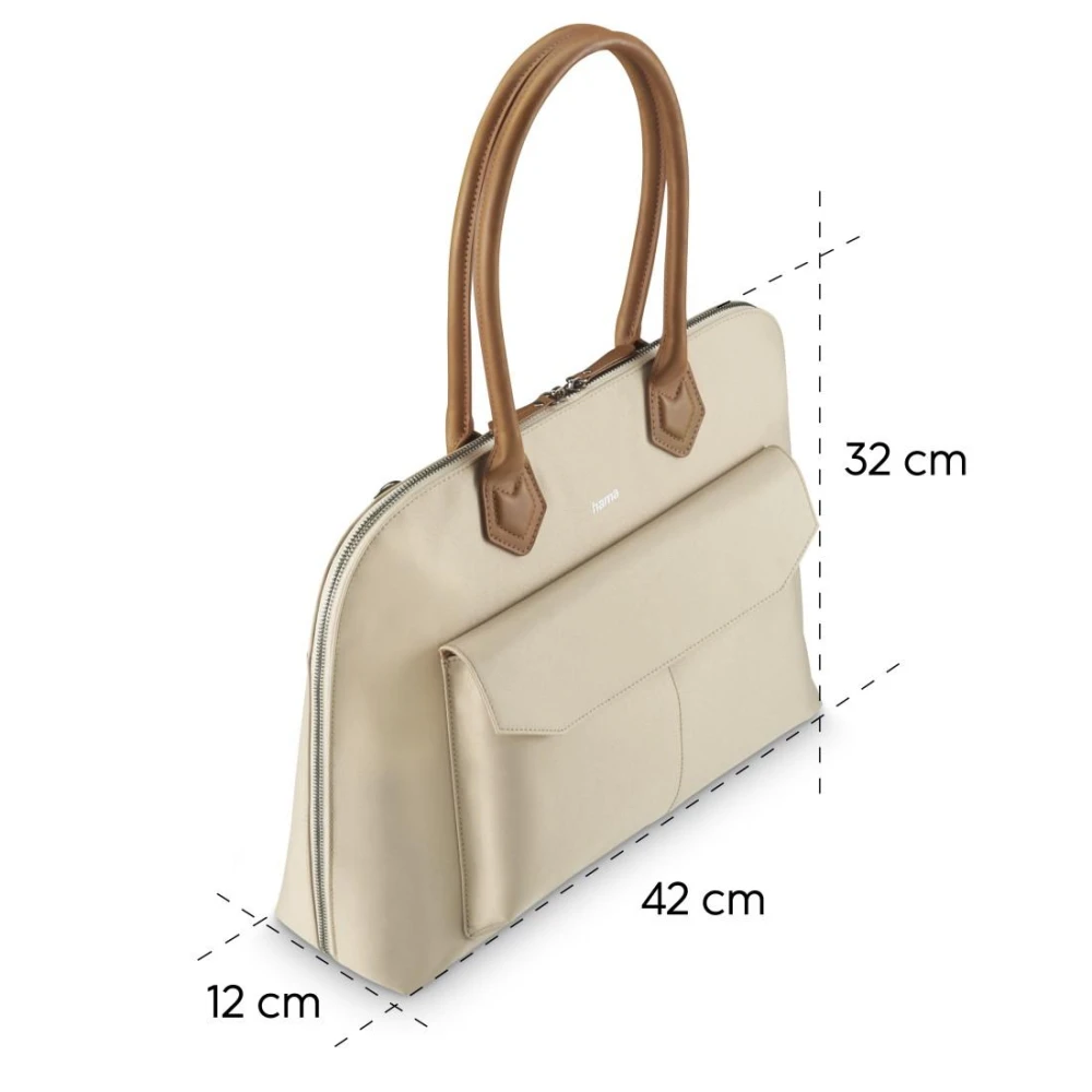 Чанта за лаптоп Hama "Fabulous", от 40 - 41 см (15.6"- 16.2"), Бежов