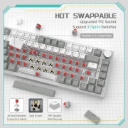 Ajazz AK820 White Light - Red Linear