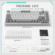 Ajazz AK820 White Light - Red Linear