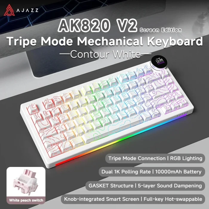 Ajazz Wireless AK820 V2 PRO - Linear