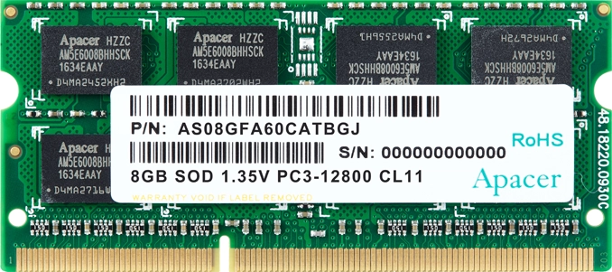 APACER 8GB DDR3L 1600MHz CL11 SO-DIMM