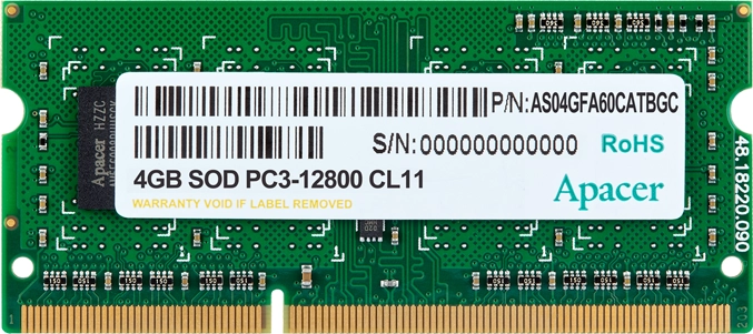 APACER 4GB DDR3 1600MHz CL11 SO-DIMM