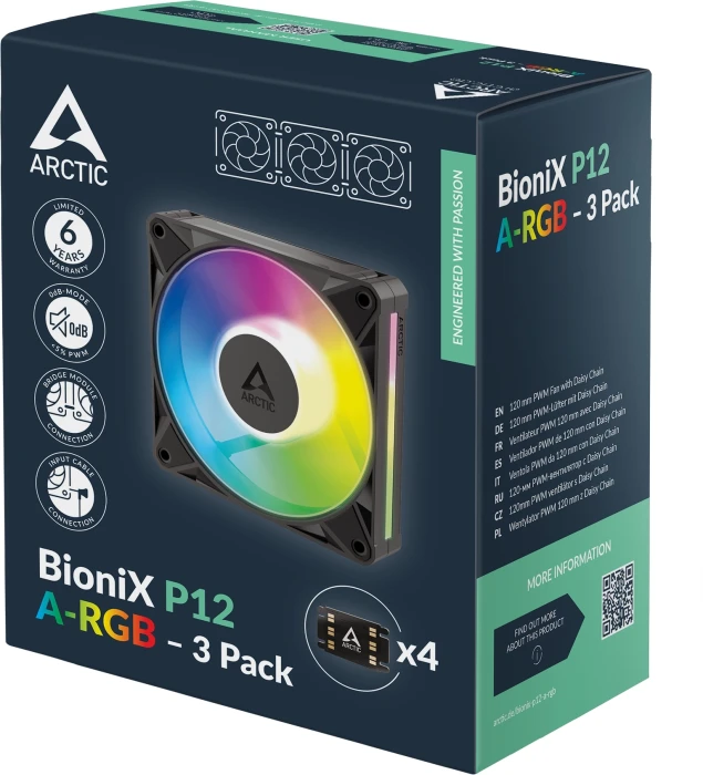 ARCTIC BioniX P12 A-RGB 3in1 - Black