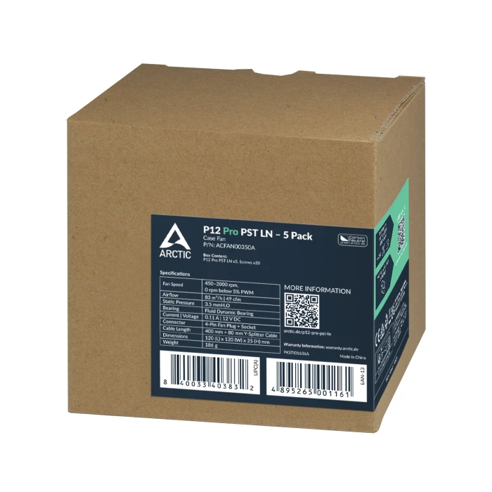 Arctic P12 Pro PST LN Black - 5in1