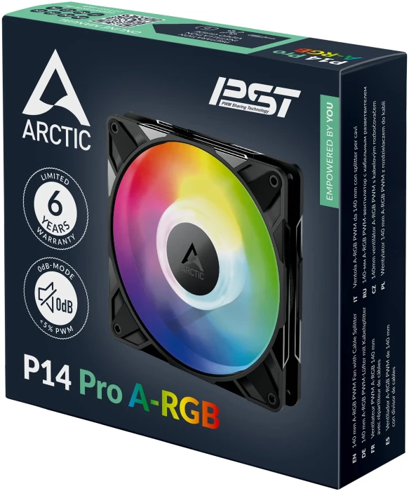 ARCTIC P14 Pro A-RGB Black