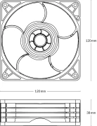 Arctic S12038-4K 120mm 4k Server Fan