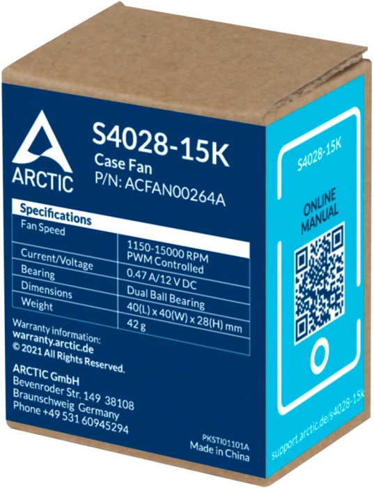 Arctic S4028-15K 40mm 15k Server Fan