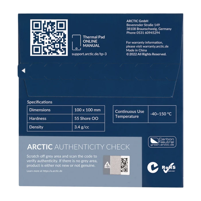 Arctic Термопад TP-3 100x100mm 0.5mm