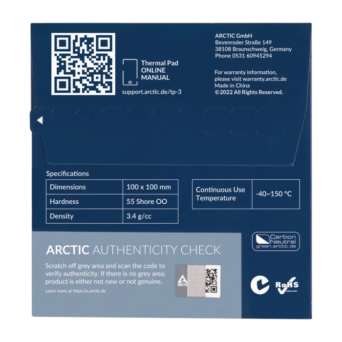 Arctic Термопад TP-3 100x100mm 1.0mm