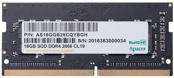 Apacer 16GB DDR4 2666MT/s CL19 SODIMM