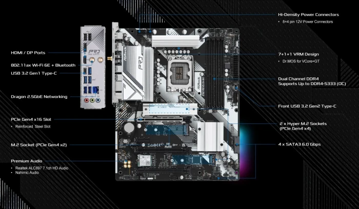 ASRock B760 PRO RS/D4 WIFI