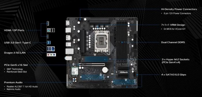 ASRock B760M PG LIGHTNING WIFI DDR5