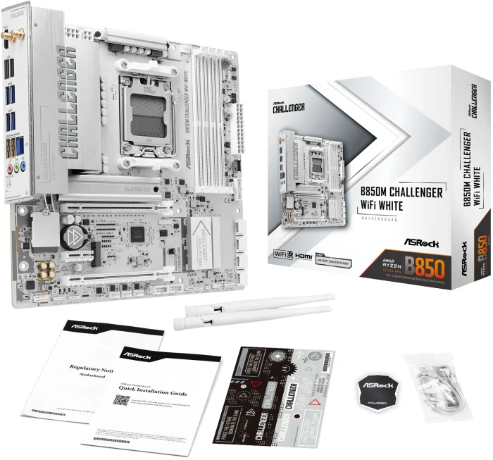 ASRock B850M Challenger WiFi White