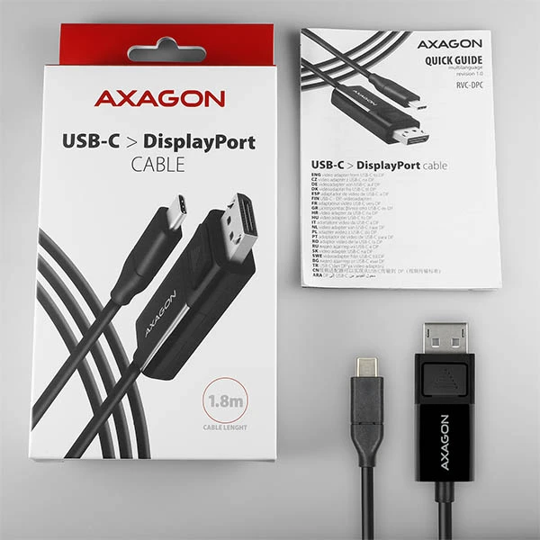 AXAGON Active USB-C to DisplayPort 1.8m