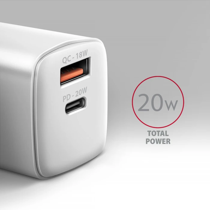 AXAGON ACU-PQ20W PD3.0 & QC4+ 20W
