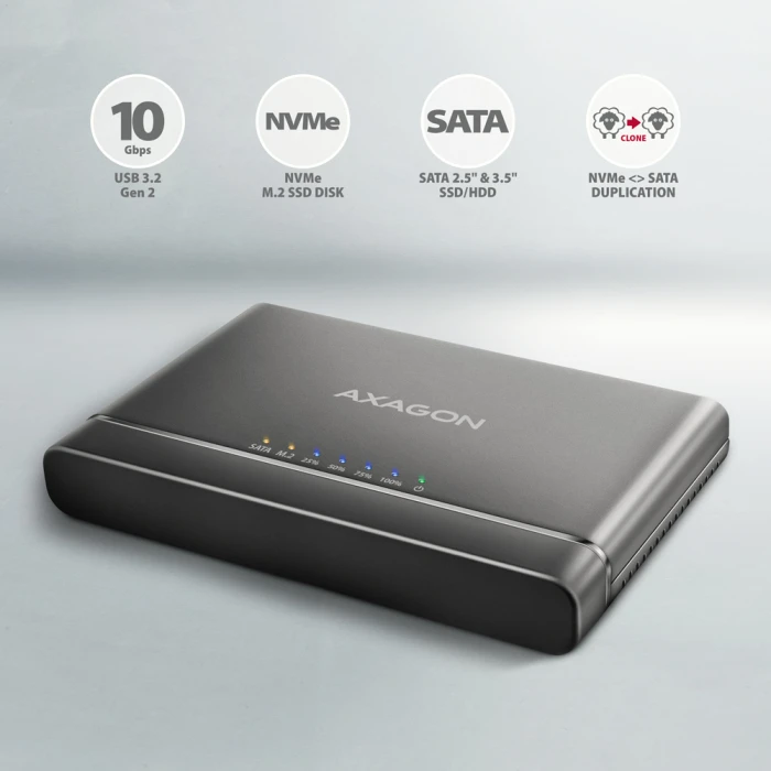AXAGON ADSA-CC M.2 NVMe - SATA cloning