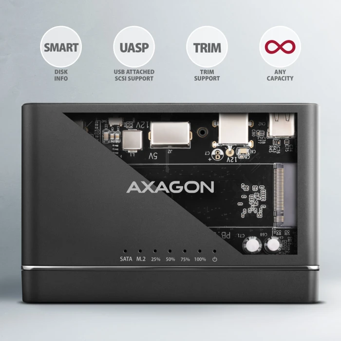 AXAGON ADSA-CC M.2 NVMe - SATA cloning