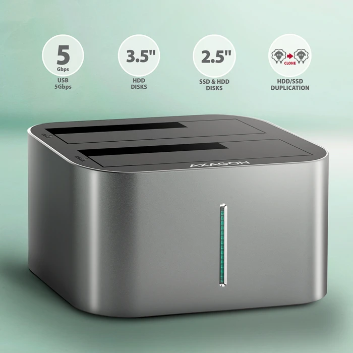 AXAGON ADSA-DC DUAL 2.5"/3.5" HDD/SSD