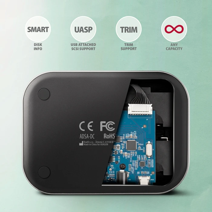 AXAGON ADSA-DC DUAL 2.5"/3.5" HDD/SSD