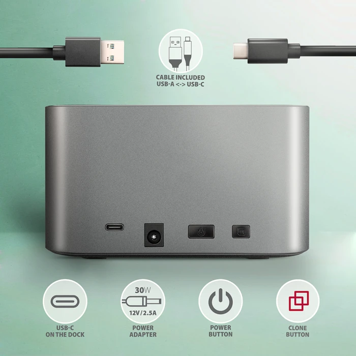 AXAGON ADSA-DC DUAL 2.5"/3.5" HDD/SSD