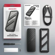 AXAGON ARMORED 20Gbps USB-C > NVMe