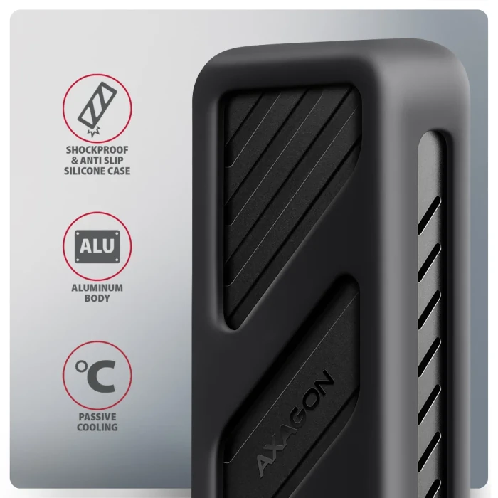 AXAGON ARMORED 20Gbps USB-C > NVMe