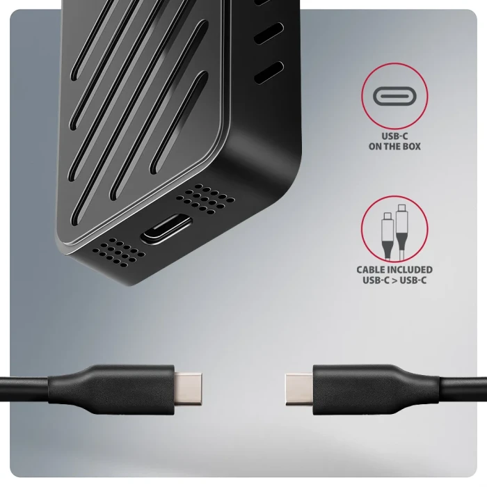 AXAGON ARMORED 20Gbps USB-C > NVMe