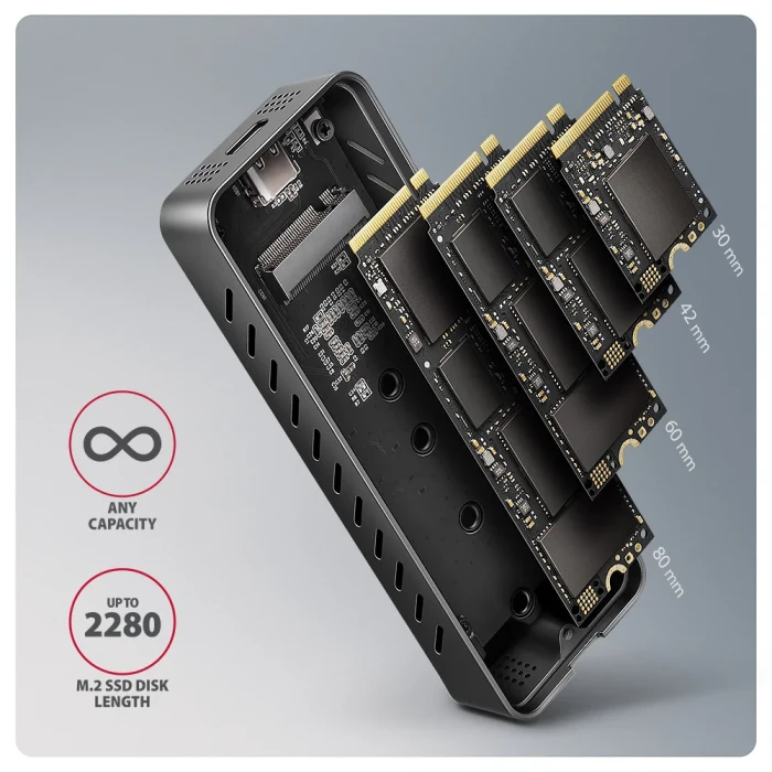 AXAGON ARMORED 20Gbps USB-C > NVMe