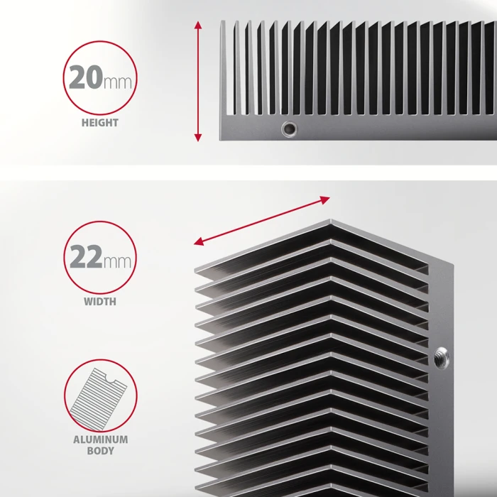 AXAGON CLR-M2XT heatsing M.2 SSD