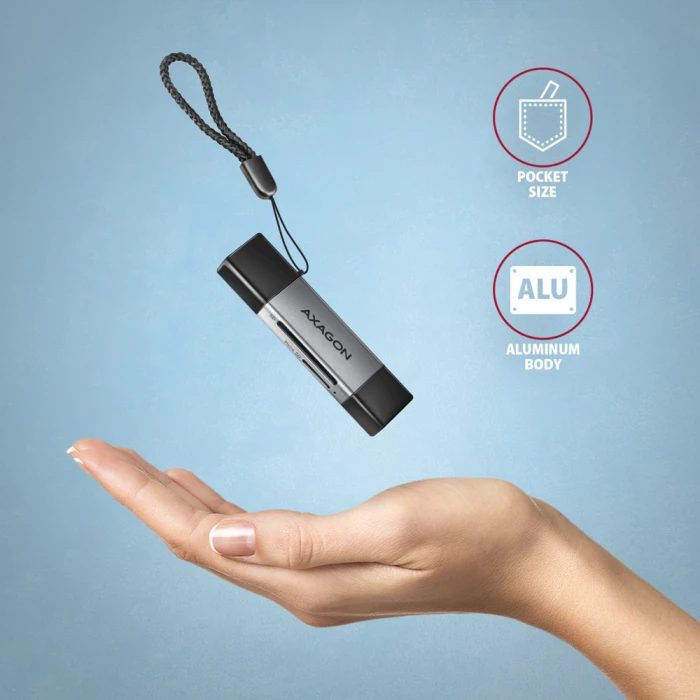 AXAGON CRE-DAC USB-C/A card reader