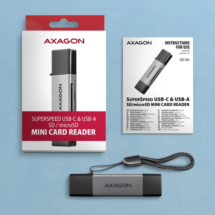 AXAGON CRE-DAC USB-C/A card reader