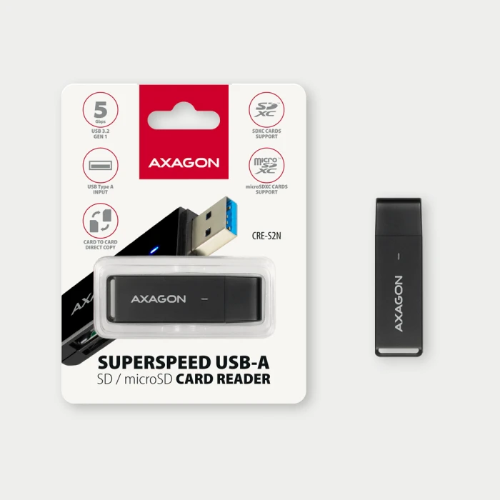 AXAGON CRE-S2N USB-A CARD READER