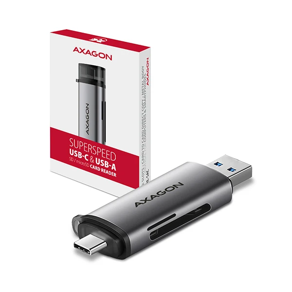AXAGON CRE-SAC USB-C/A card reader
