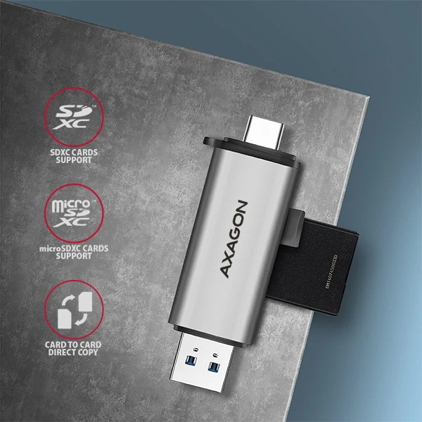 AXAGON CRE-SAC USB-C/A card reader