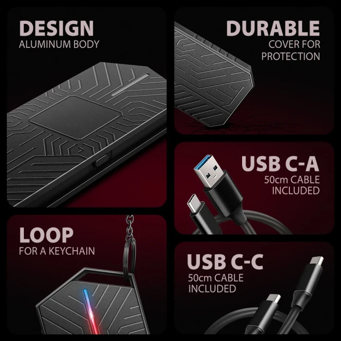 AXAGON GAME 10Gbps USB-C > NVMe