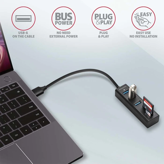 AXAGON HMA-CR3A hub + card reader
