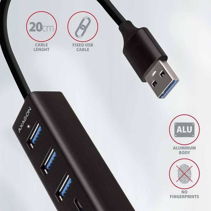 AXAGON HMA-CR3A hub + card reader