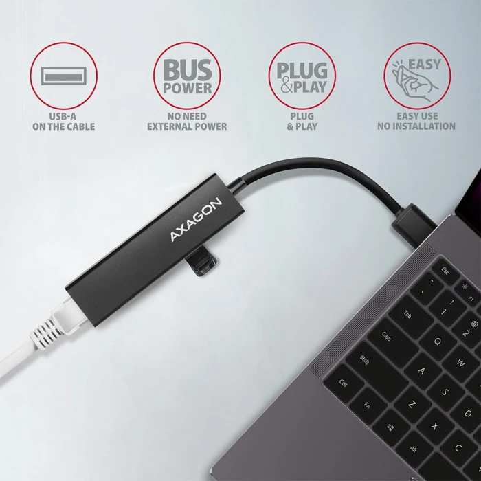 AXAGON HMA-GL3A USB hub + gigabit LAN