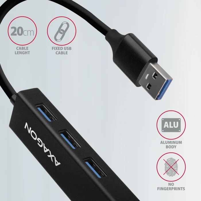 AXAGON HMA-GL3A USB hub + gigabit LAN
