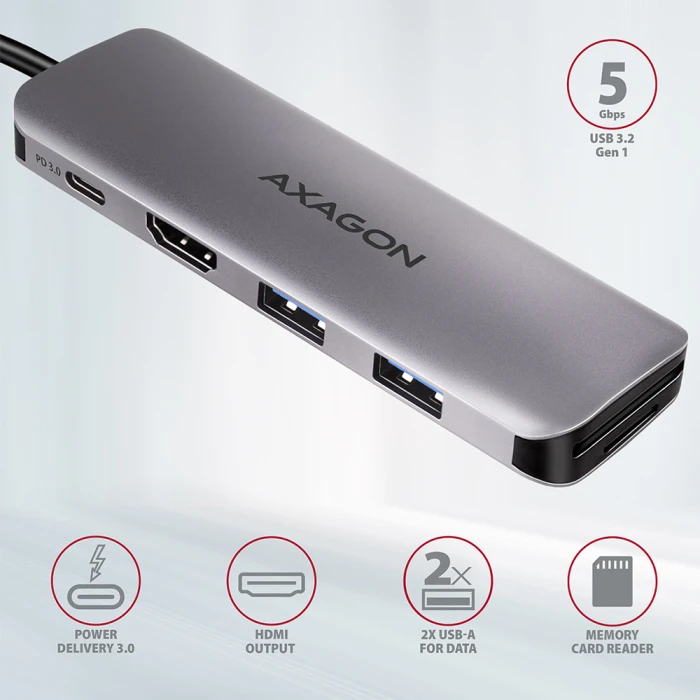 AXAGON HMC-5 USB-C 5in1 hub