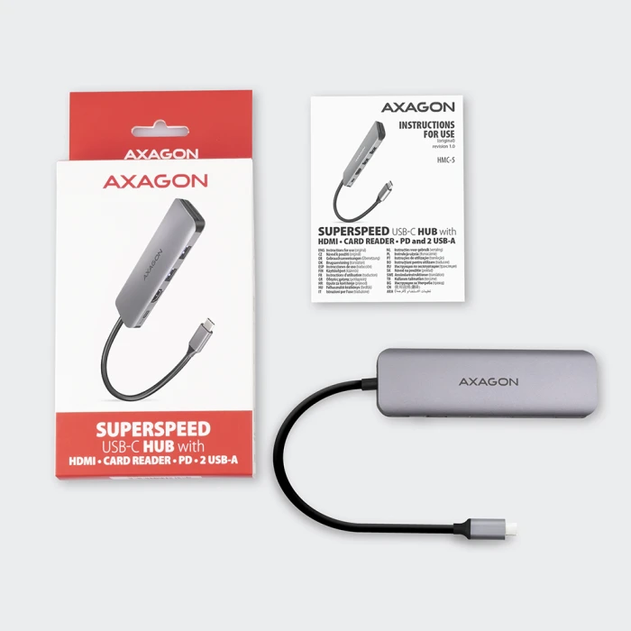AXAGON HMC-5 USB-C 5in1 hub