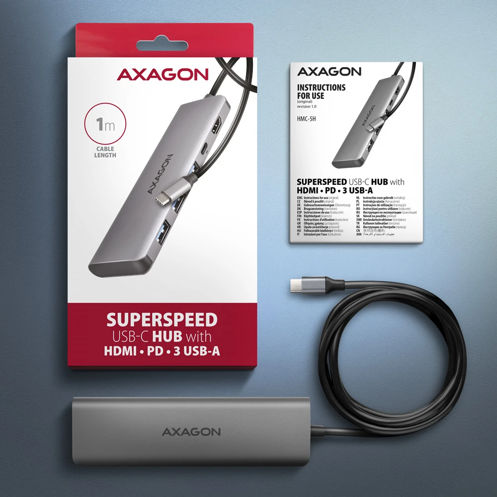 AXAGON HMC-5H USB-C 5in1 hub