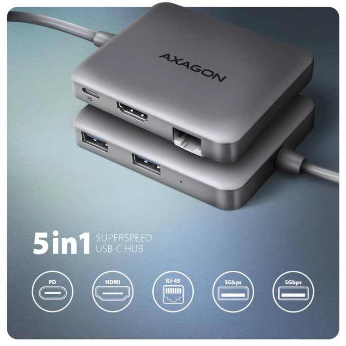AXAGON HMC-5HL USB-C 5in1 hub