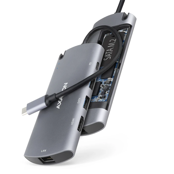 AXAGON HMC-6M2 USB-C 6in1 hub