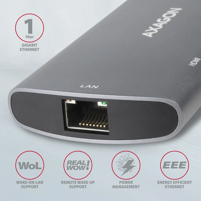 AXAGON HMC-6M2 USB-C 6in1 hub