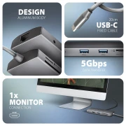 AXAGON HMC-8HLSA USB-C 9in1 hub