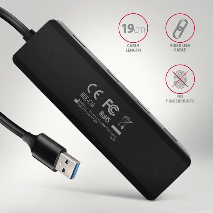 AXAGON HUE-C1A 4 x USB 3.2 Gen 1  hub