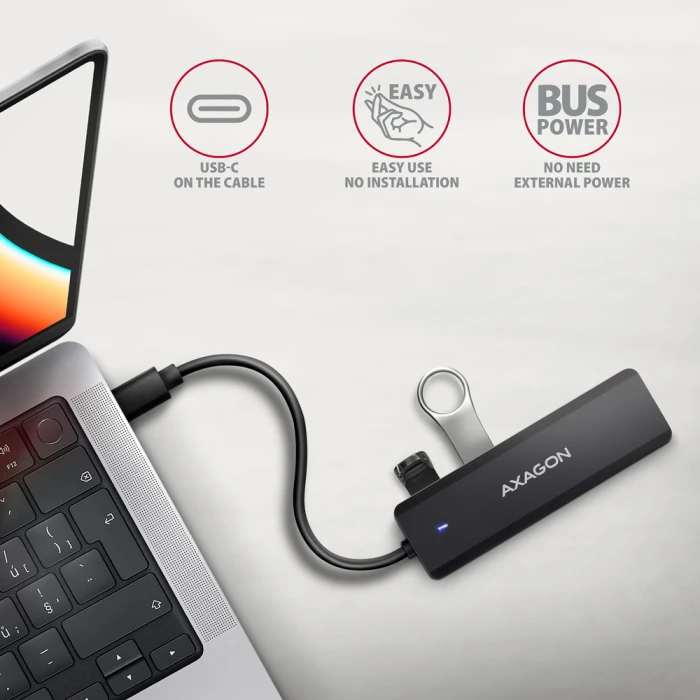 AXAGON HUE-C1C USB-C 5Gbps hub