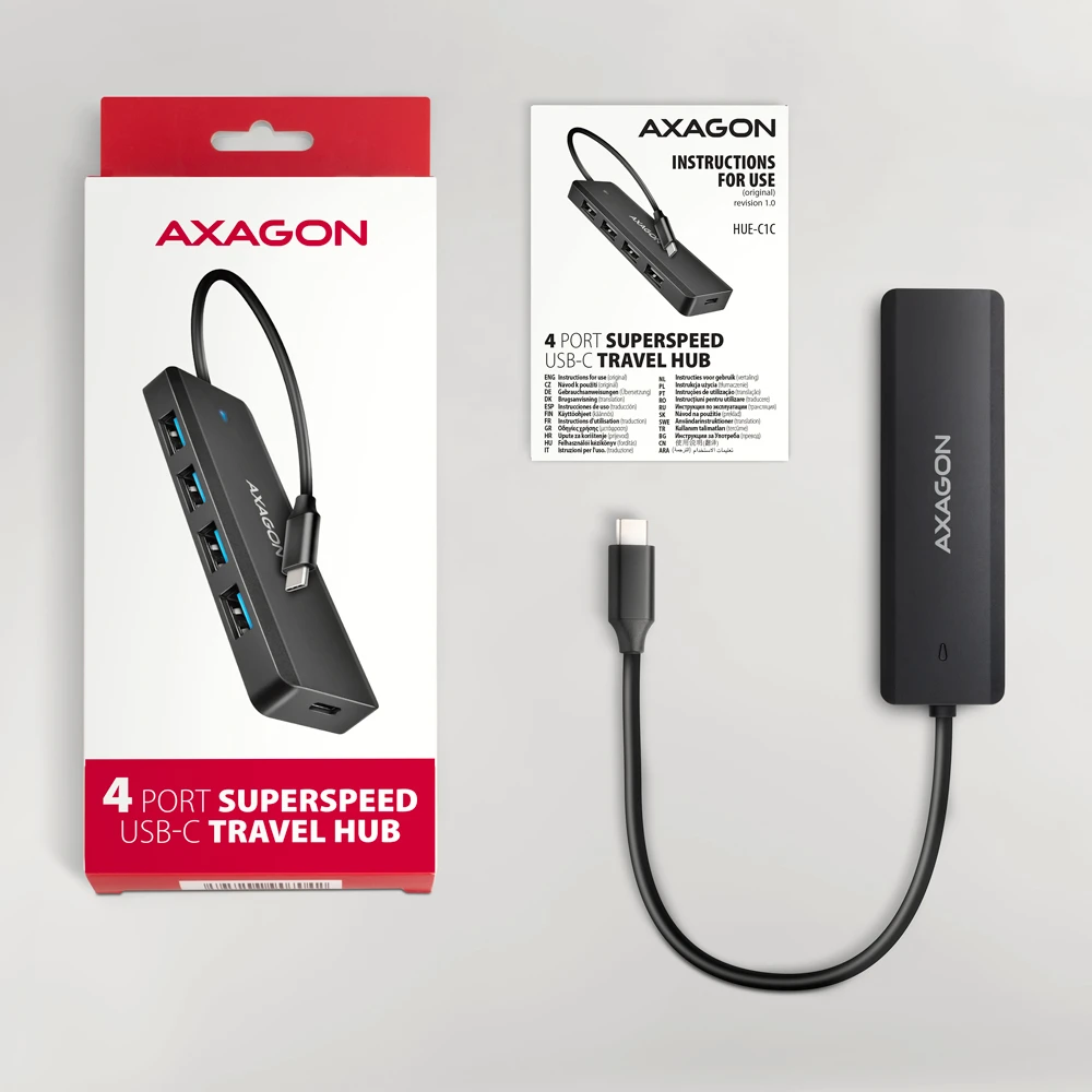AXAGON HUE-C1C USB-C 5Gbps hub
