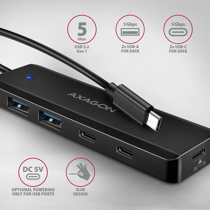 AXAGON HUE-C2C 4 x USB 5Gbps